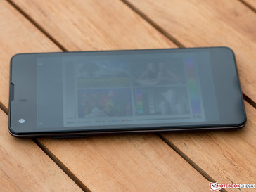 Das Testgerät bei bewölktem Himmel.