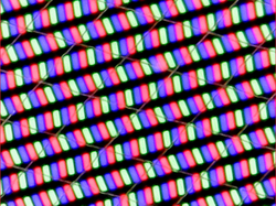 Subpixel-Anordnung mit sichtbarem Elektrodenmuster