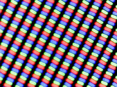 RGB Pixelstruktur unter einem Mikroskop