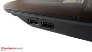 Das Gaming-Notebook wartet mit fünf USB-Ports auf.