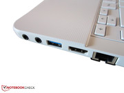 Zwei getrennte Audio-Buchsen sind nicht selbstverständlich.