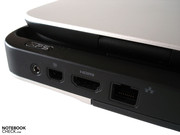 Externe Monitore können per (Mini-) DisplayPort und HDMI angeschlossen werden.