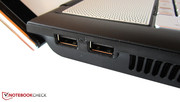 Die linke Seite enthält zwei USB-2.0-Ports.