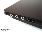 Drei Soundanschlüsse eröffnen die rechte Seite.