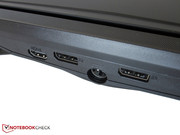 Bis zu drei externe Displays sind abschließbar.