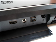 Die wichtigsten Verbindungsmöglichkeiten sind an der Rückseite angebracht.