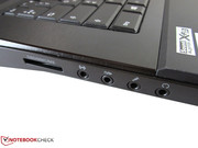Das High-End-Notebook kann ein Surround-System ansteuern.