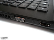 Externe Monitore lassen sich per VGA oder HDMI verbinden.