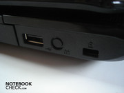 USB 2.0 und Kensington Lock auf der rechten Seite