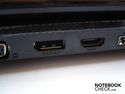 Displayport und HDMI sind für den Anschluss von externen Bildschirmen gedacht