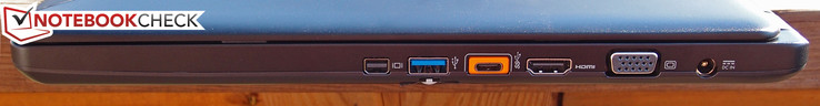 rechts: Mini-DisplayPort, USB 3.0, USB 3.1 Type-C, HDMI 2.0, VGA, Stromanschluss