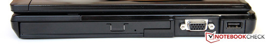 Rechte Seite: DVD-Brenner, VGA, USB 2.0