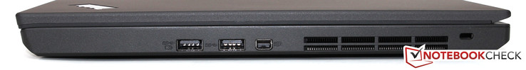 rechte Seite: 2 x USB 3.0, Mini-DisplayPort, Luftauslass, Kensington Lock