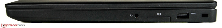 rechts: Audio-Combo, SD-Kartenlesegerät, USB 3.0, Kensington-Lock