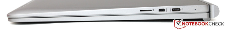 rechte Seite: microSD-Reader, micro-HDMI, USB 3.0 Typ C/Netzteilbuchse