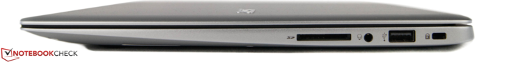 rechts: SD-Kartenlesegerät, Audio-Combo, 1 x USB 2.0,Kensington-Lock