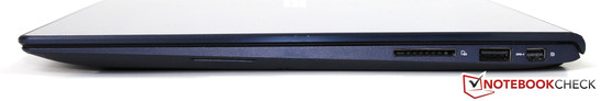 rechte Seite: Kartenleser, USB 3.0, Mini-DisplayPort
