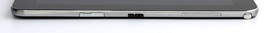 Rechts: micro-SD, USB-Anschluss, Lautsprecher, Stylus