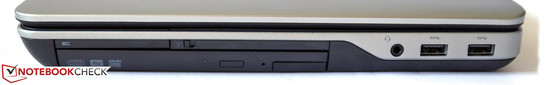 rechts: ExpressCard/54, optisches Laufwerk, Funk-Schalter, Audio in/out, 2x USB 3.0
