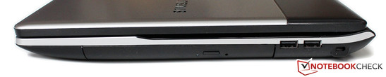 rechte Seite: DVD-Brenner, 2x USB 2.0, Kensington Lock