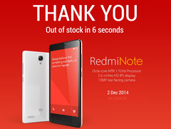 Xiaomi Redmi Note: 50000 Smartphones bei Mi India in 6 Sekunden ausverkauft