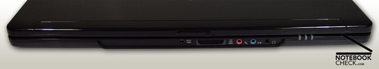 Vorderseite: Firewire, Cardreader, Audio Ports
