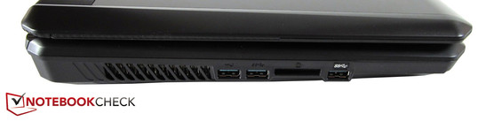 linke Seite: 2x USB 3.0, Kartenleser, USB 3.0