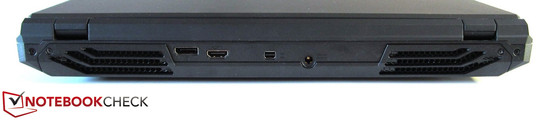 Rückseite: DisplayPort, HDMI, Mini DisplayPort, Stromeingang
