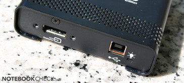 USB, DisplayPort Eingang und Status LED