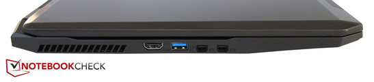 linke Seite: HDMI, USB 3.0, 2x DisplayPort