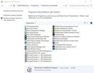 vorinstallierte Software