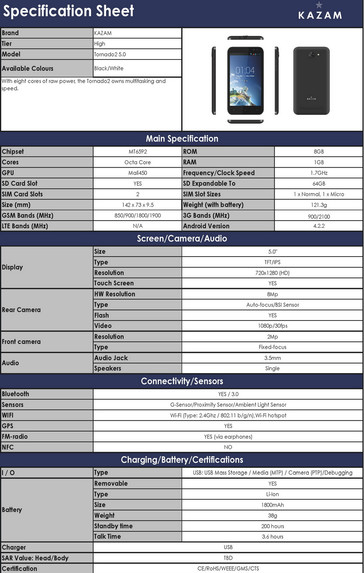Specs Kazam Tornado² 5.0