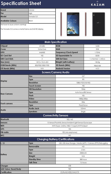 Specs Kazam Tornado² 5.5