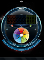 Einstelloptionen für die Tastaturbeleuchtung.
