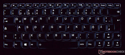 Tastatur des Yoga 710-14ISK mit Beleuchtung