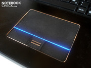 Im Gegensatz zur Tastatur ist das Touchpad beleuchtet.
