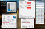 Turbo Boost im Extremtest (Furmark + Prime). Intels Turbo Boost Tool, Coretemp und CPU-Z lesen teils andere Taktraten aus