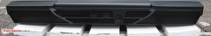 Rückseite: HDMI, USB 3.0, Stromeingang