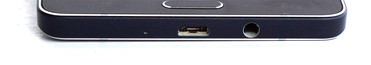 Unten: Mikrofon, micro-USB-2.0, 3,5mm-Audiokombiport