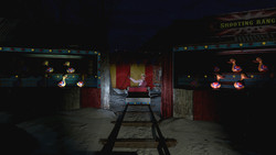 Bei "Until Dawn: Rush of Blood" geht es auf der Achterbahn deutlich düsterer zu.