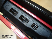 USB- Und Firewire-Slots auf der linken Seite