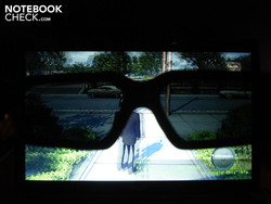 Die Shutter-Brille verschluckt viel Helligkeit.