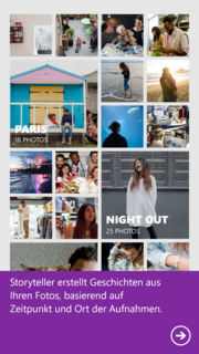 Nokia legt noch einige Apps drauf, mit denen man Bilder verbessern oder zu Geschichten zusammenfassen kann.