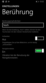 Der Touchscreen ist hochempfindlich und funktioniert auch mit Handschuhen.