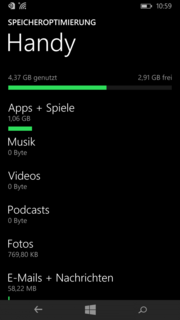 Der Speicher ist vom Start an knapp.