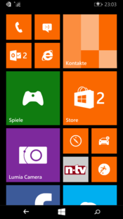 Die Preview von Windows Phone 10 hat sich optisch ebenfalls wenig verändert.