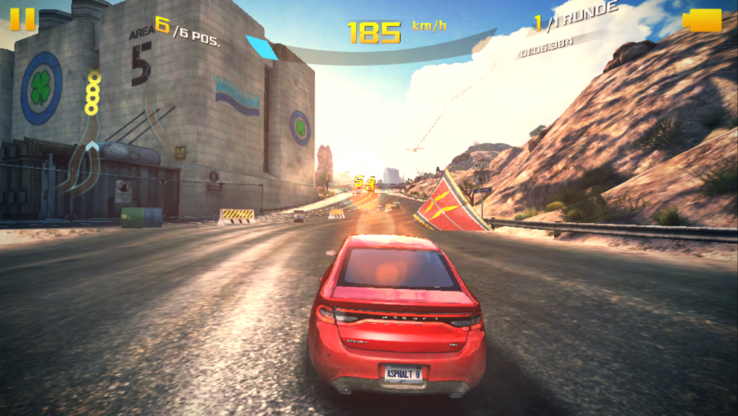 Läuft in der nativen Auflösung des Smartphones nicht ganz flüssig: Asphalt 8.