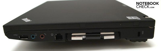 Rechte Seite: USB 2.0, Kopfhörer, Mikrofon, HD, Kensington