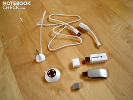 TV-Set mit USB DVB-T TV-Tuner, Antenne und den entsprechenden Kabeln