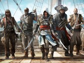 Assassin's Creed IV: Black Flag: Artwork zeigt Edward Kenway mit seiner Piratencrew auf einem Schiff (Bildquelle: Ubisoft)